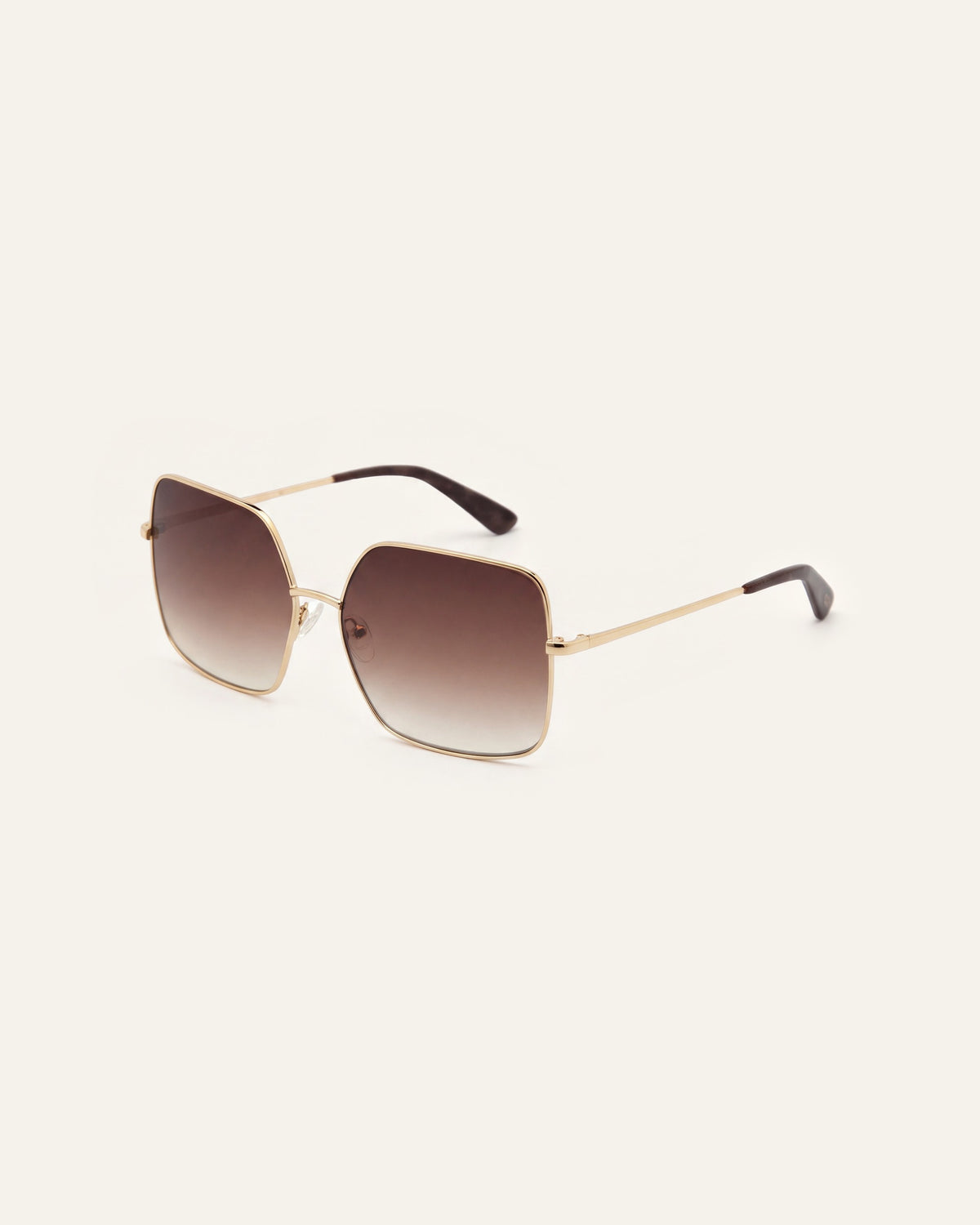 Billie Gold Sunglasses, three quarter