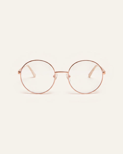 Grace Rose Gold Readers, front