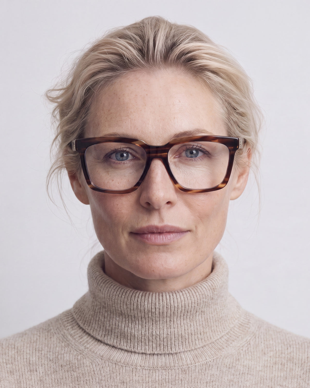 Therese Dark Brown Readers, worn