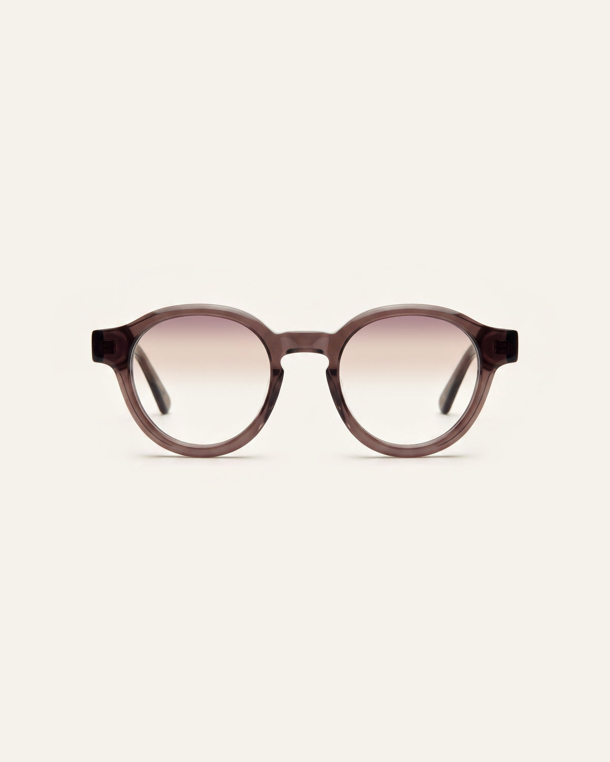 Nora in dark brown, front, Heather lenses