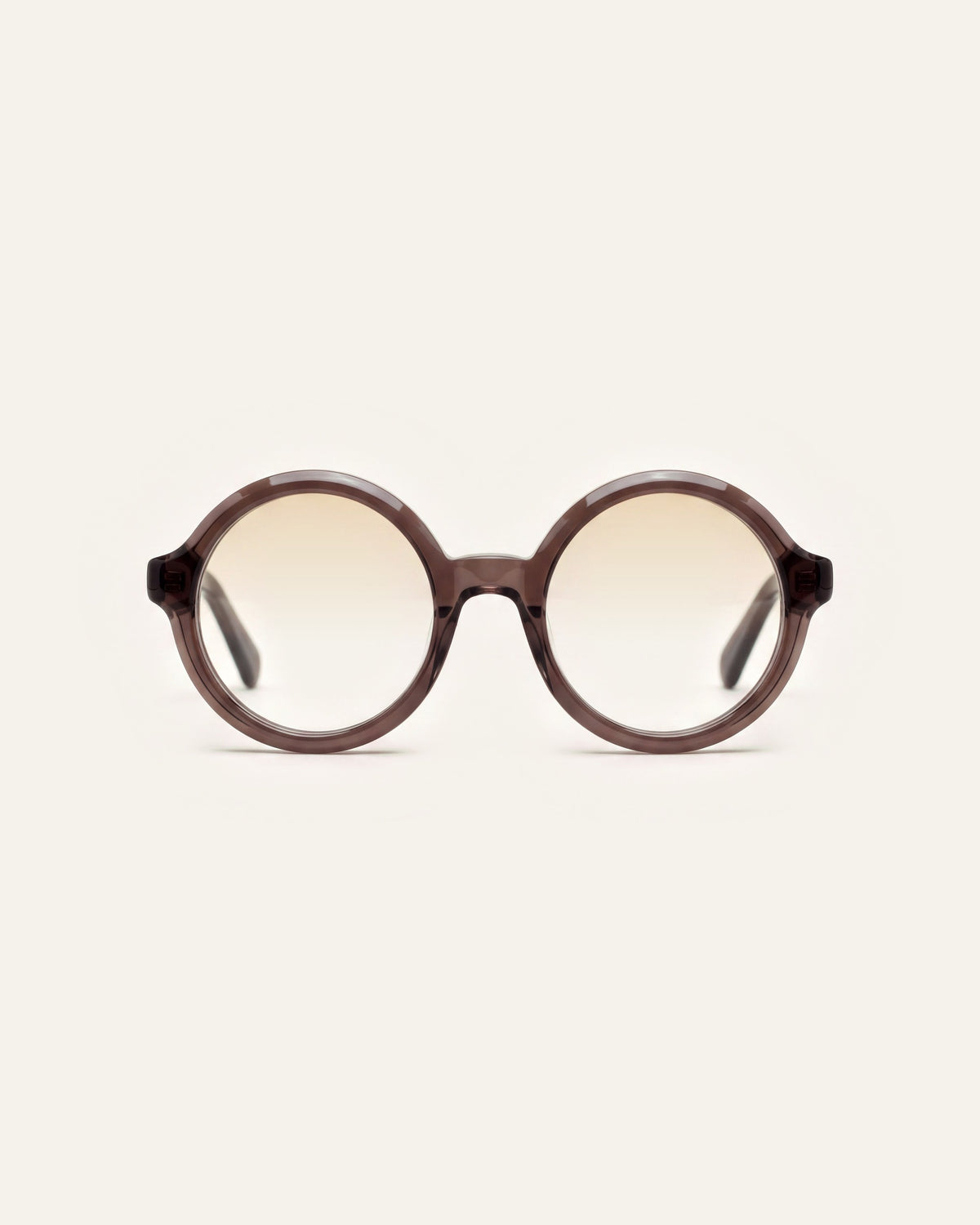 Rakel in dark brown, front, Dawn lenses