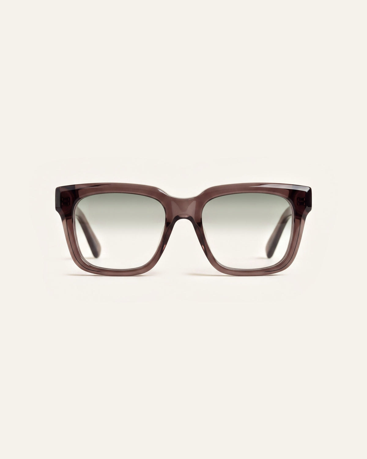 Therese in dark brown, front, Sage lenses