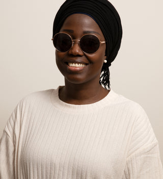 Grace Rose Gold Deep Smoke Sunglasses